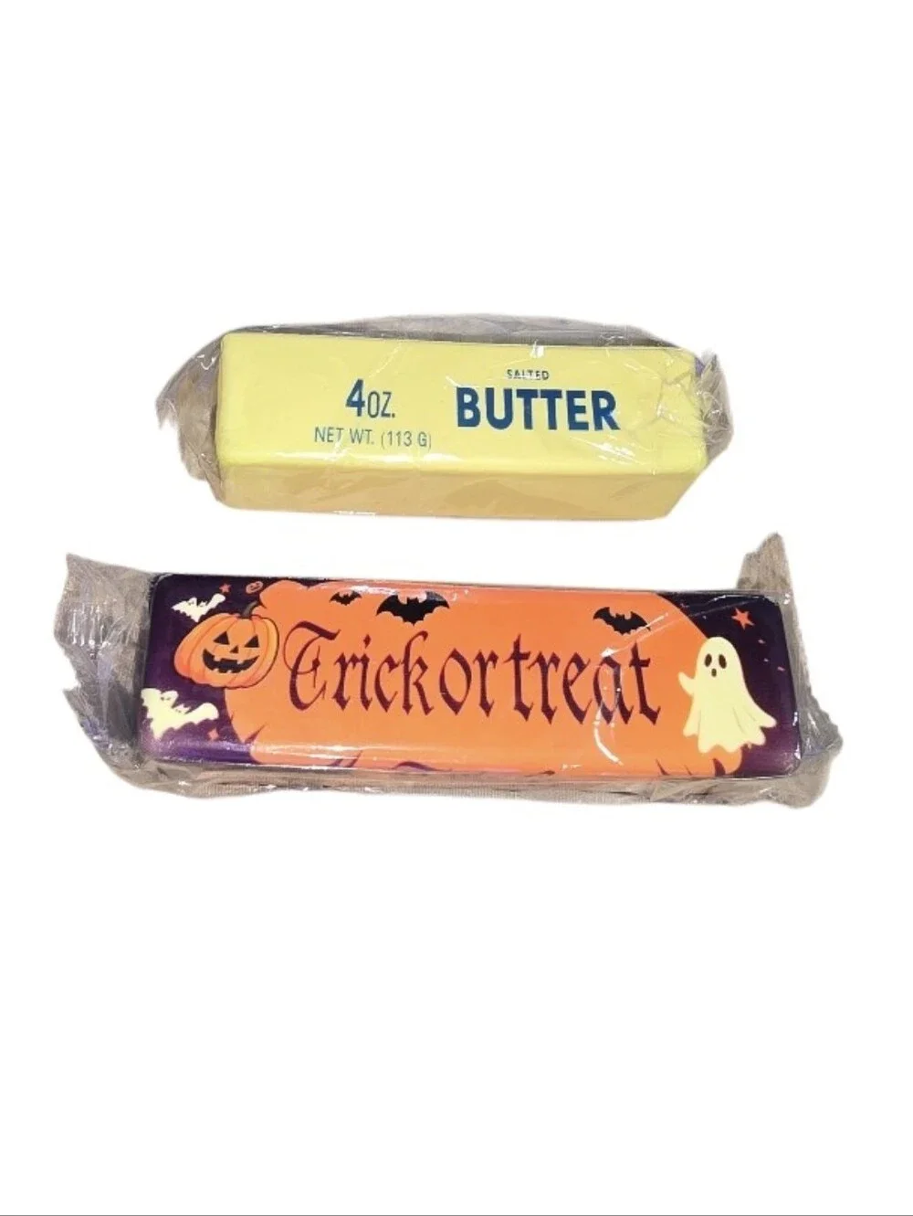 Halloween Trick or Treat Party Butter Stick Set - Purple & Yellow 2pc.